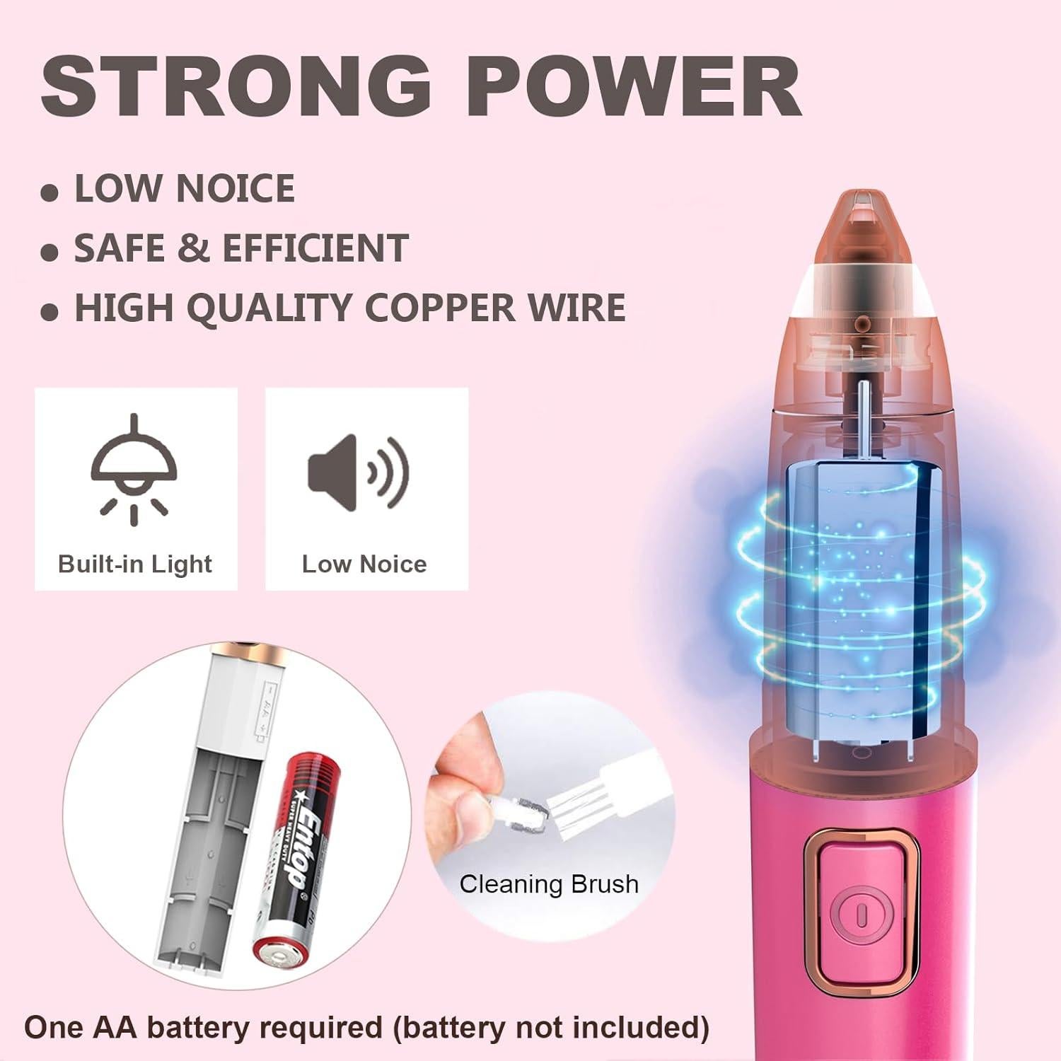 Recortador de Cejas Evolvique Rosa - Afeitadora Eléctrica Sin Dolor