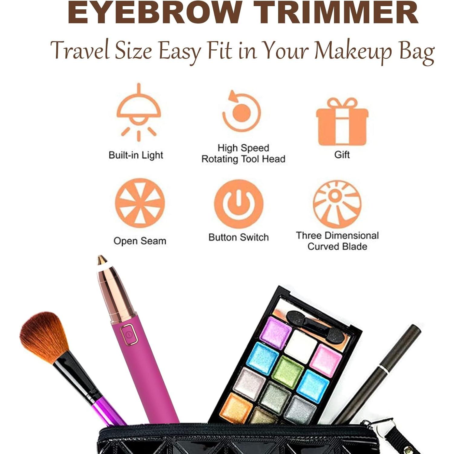 Recortador de Cejas Evolvique Rosa - Afeitadora Eléctrica Sin Dolor