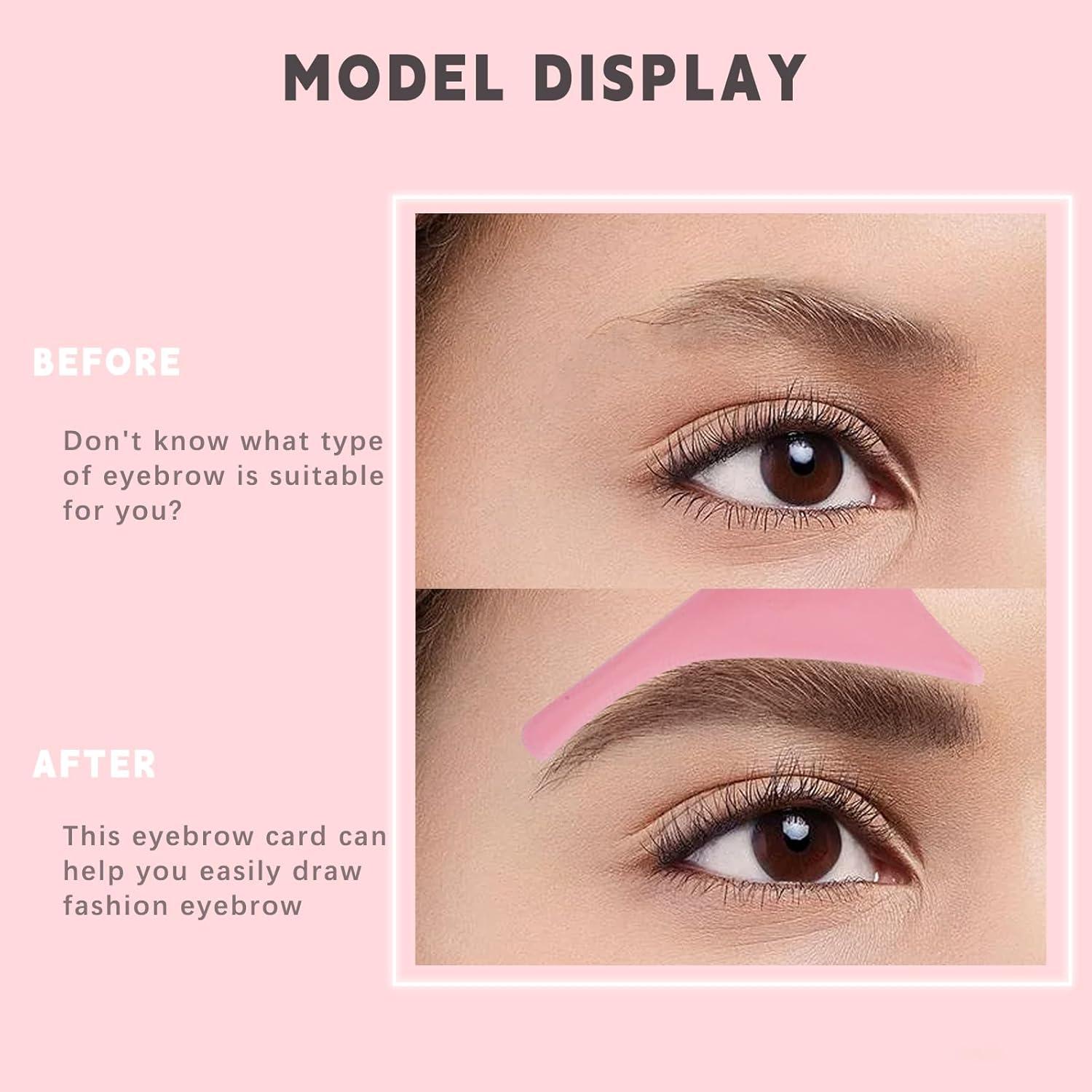 Plantillas de Cejas de Silicona HOSAILY 6 Formas Reutilizables