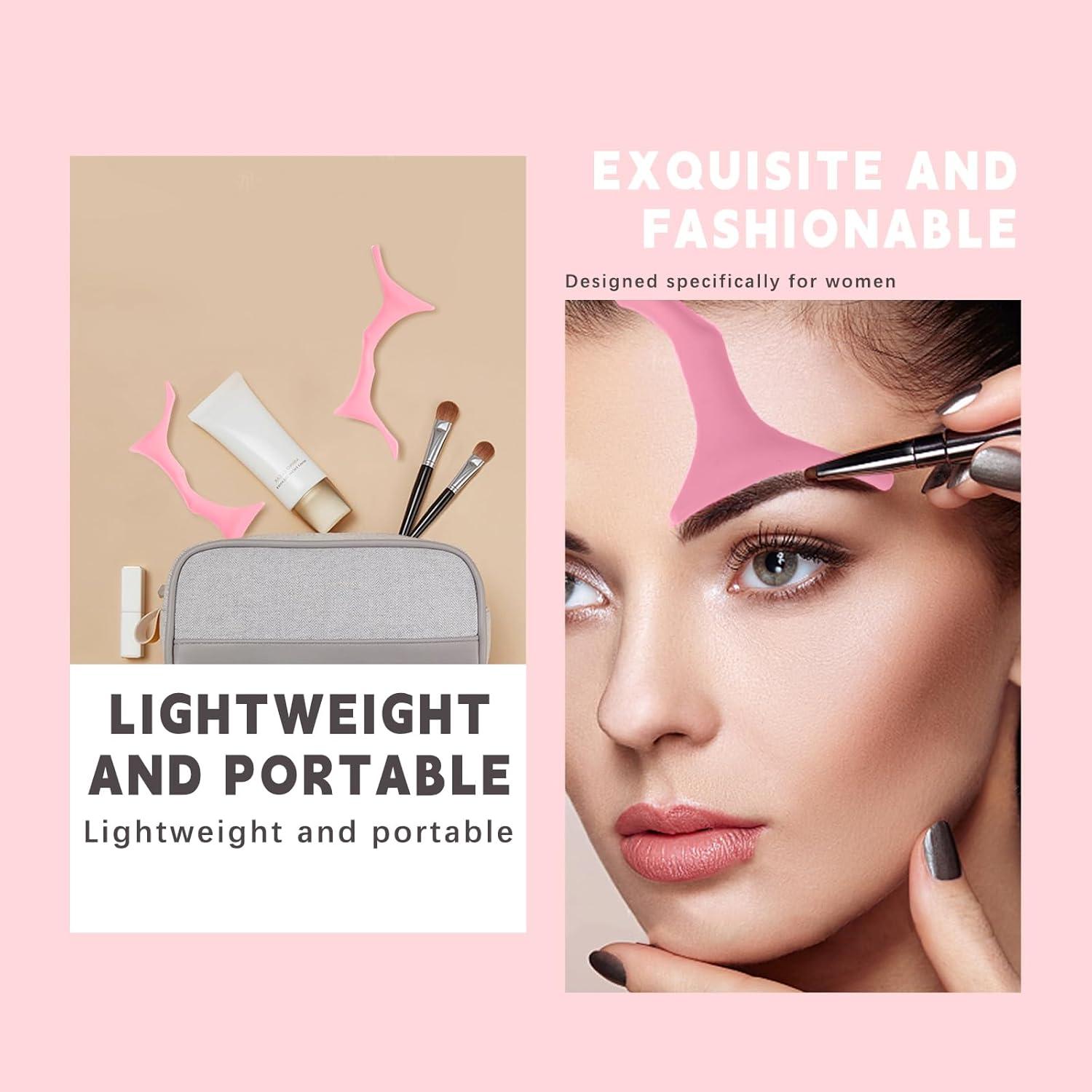 Plantillas de Cejas de Silicona HOSAILY 6 Formas Reutilizables