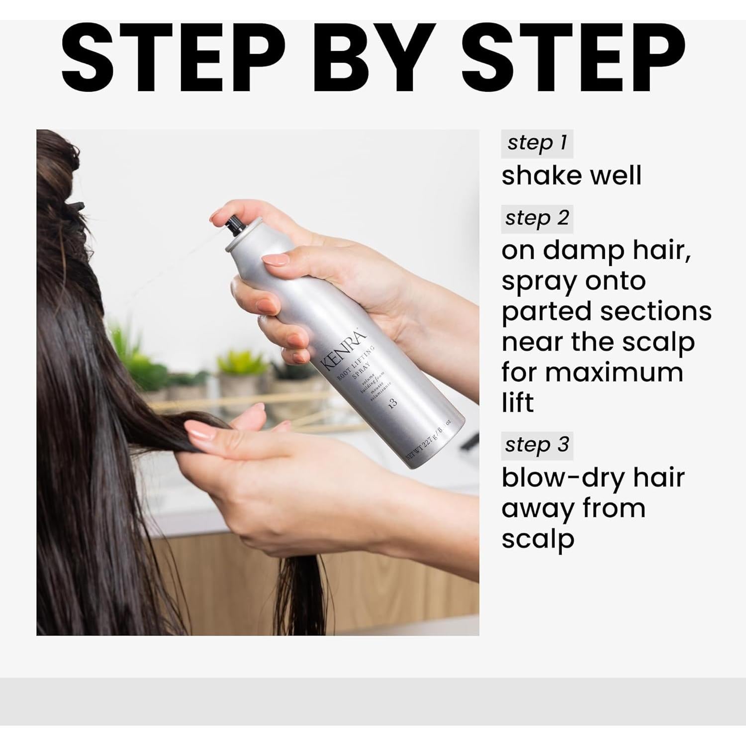 Kenra Spray Elevador de Raíces 13 | Espuma Voluminizadora 227g | Sujeción Media