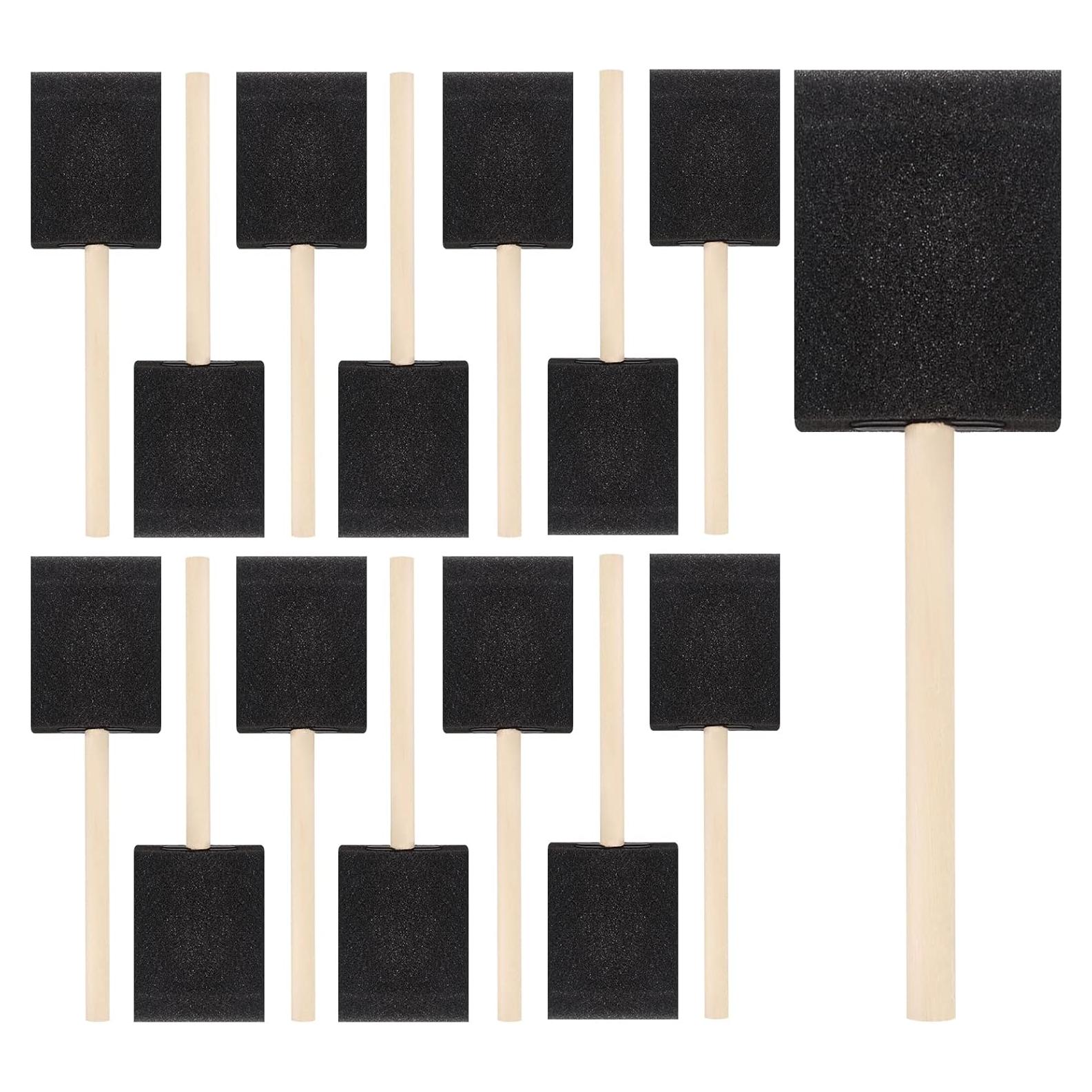 20 Brochas de Espuma para Pintura Phinus 2 Pulgadas Negras