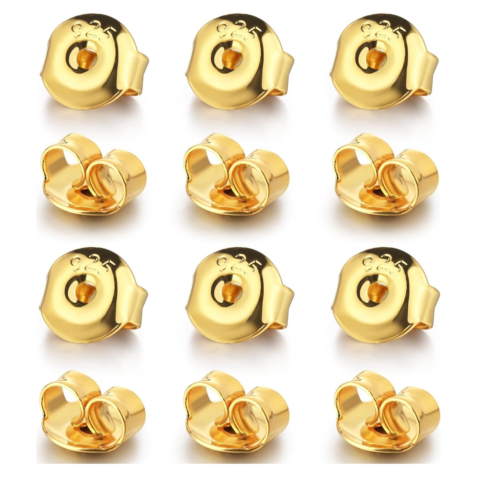 Resortes de Aretes Moconar 12 PCS Oro 14K Hipoalergénicos