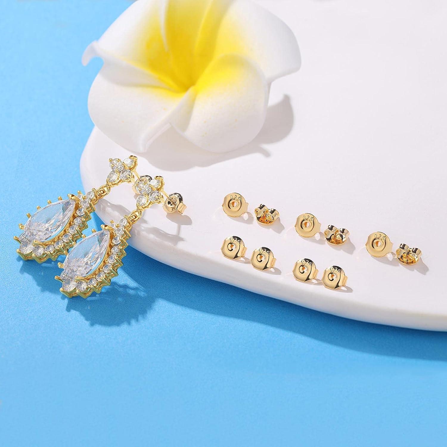 Resortes de Aretes Moconar 12 PCS Oro 14K Hipoalergénicos