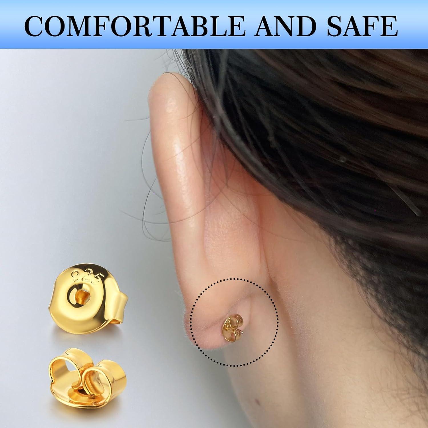Resortes de Aretes Moconar 12 PCS Oro 14K Hipoalergénicos