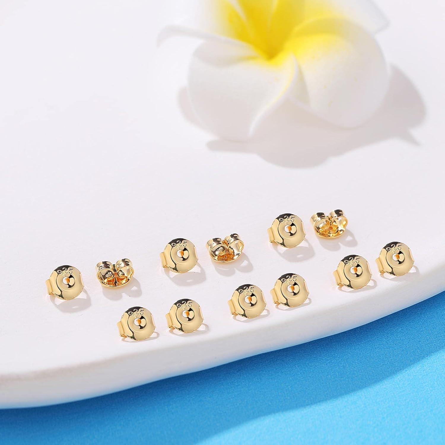 Resortes de Aretes Moconar 12 PCS Oro 14K Hipoalergénicos