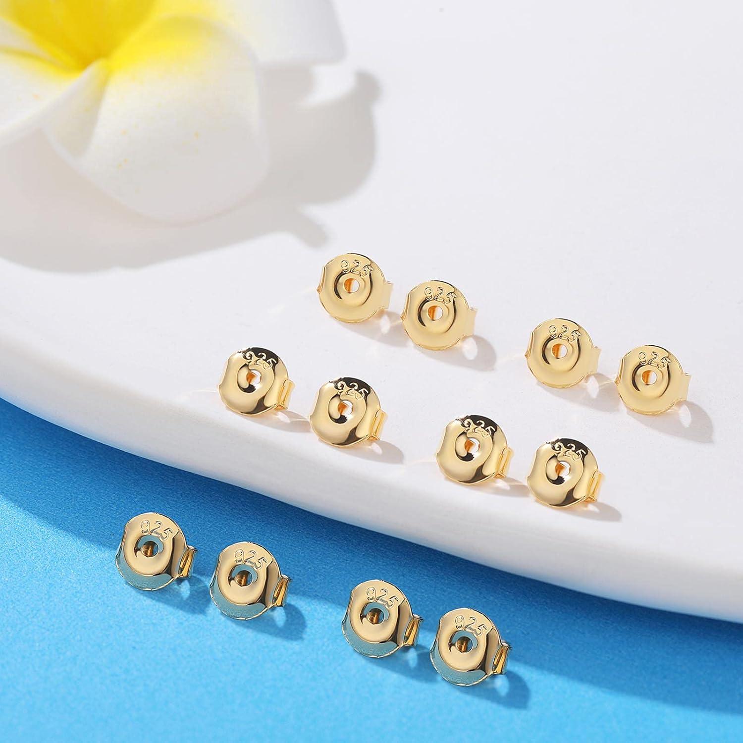 Resortes de Aretes Moconar 12 PCS Oro 14K Hipoalergénicos