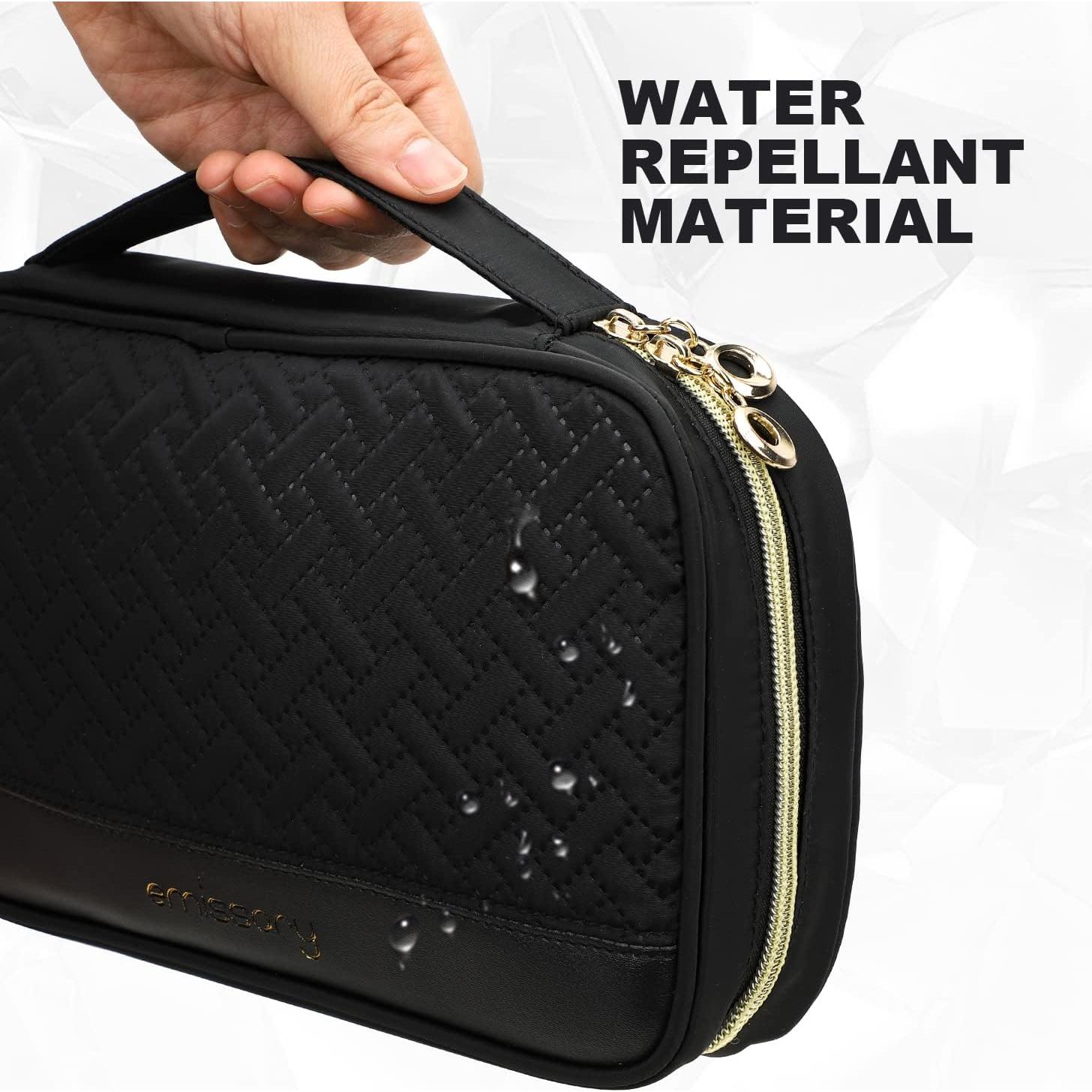 Organizador de Joyas Emissary Negro para Viaje - 6 Compartimentos