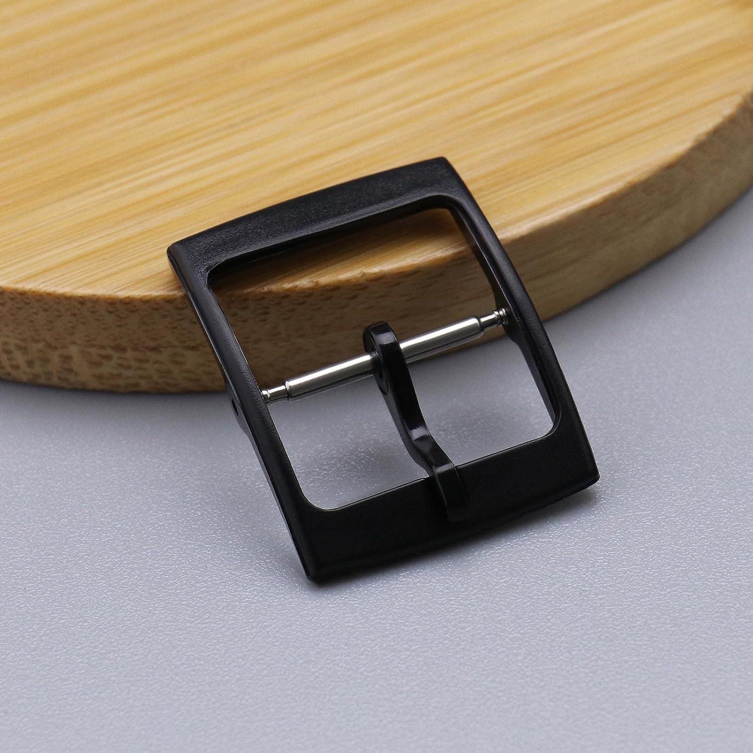 SING F LTD 2 Sets Watch Strap Buckle and Watch Band Loop Kits with Spring Bar Tools Compatible with Swatch Watch Band Replacement Parts 16mm Internal Width