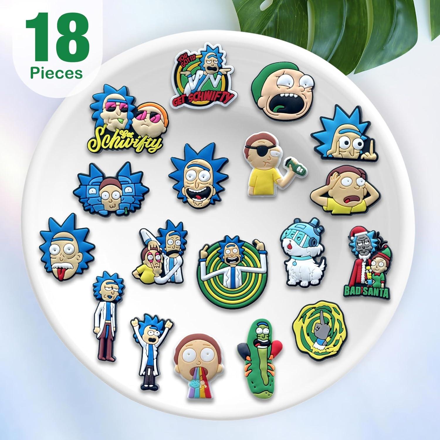 Encantos de Zapatos de Dibujos Animados 18 Piezas PVC