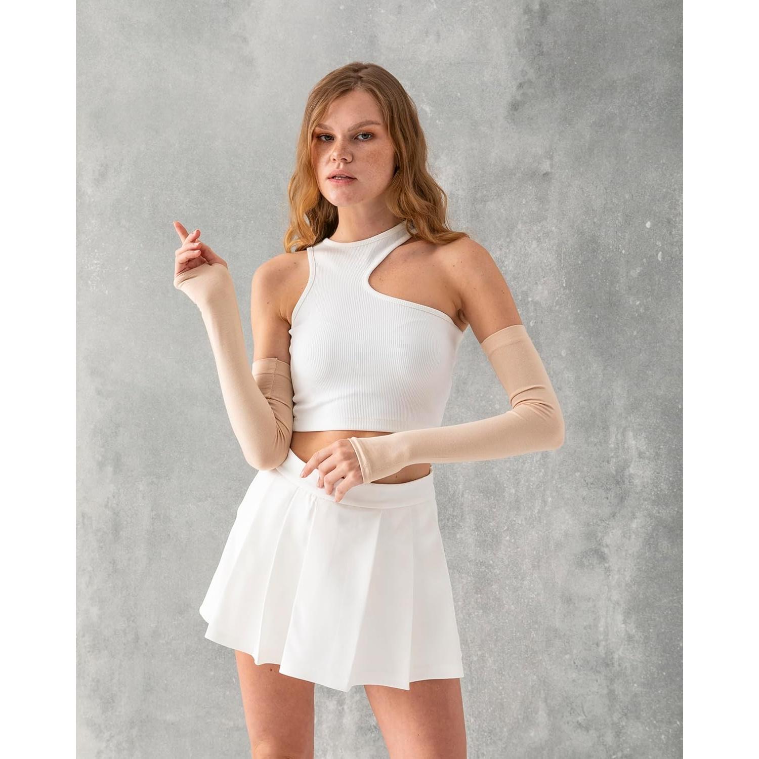 Mangas Calentadoras Unisex Causa Forcia Beige 45 cm