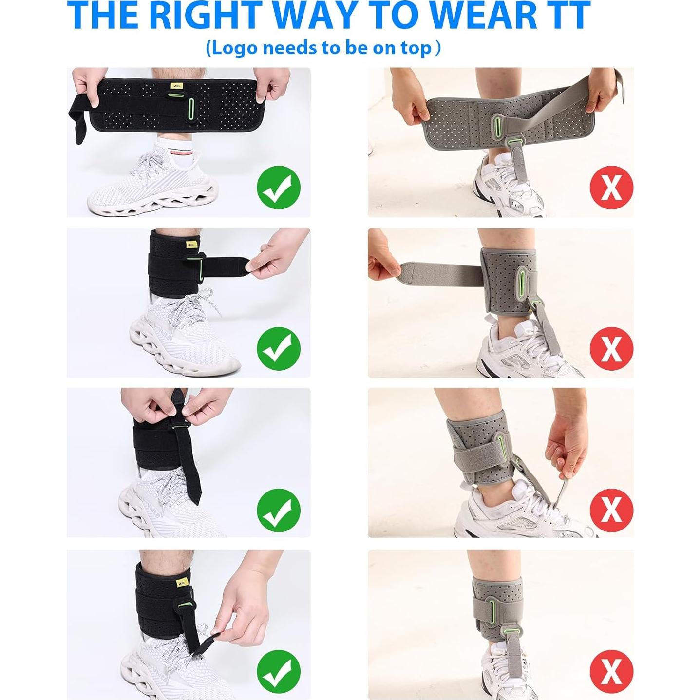 Férula Ajustable para Pie Caído AFO Tenb - Alivio Dolor Tobillo