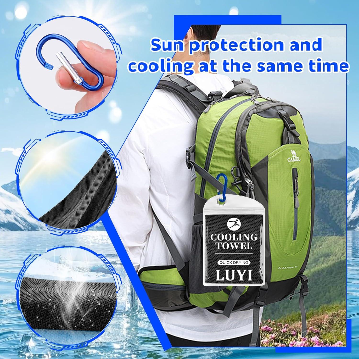 Toallas Refrigerantes LUYI 2 Piezas Microfibra Negro