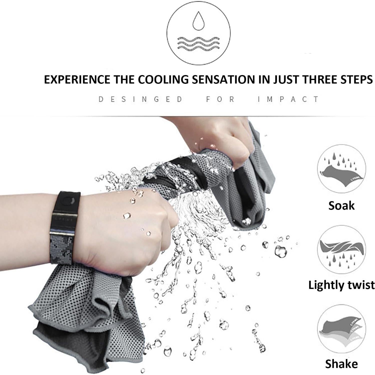 Paquete de 10 Toallas Enfriadoras Peicees 101.6x30.5 cm