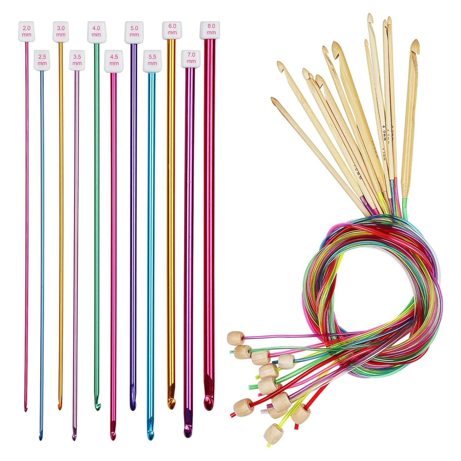 Juego de Agujas de Ganchillo Tunecino Aeelike - 23 Piezas 2-8 mm