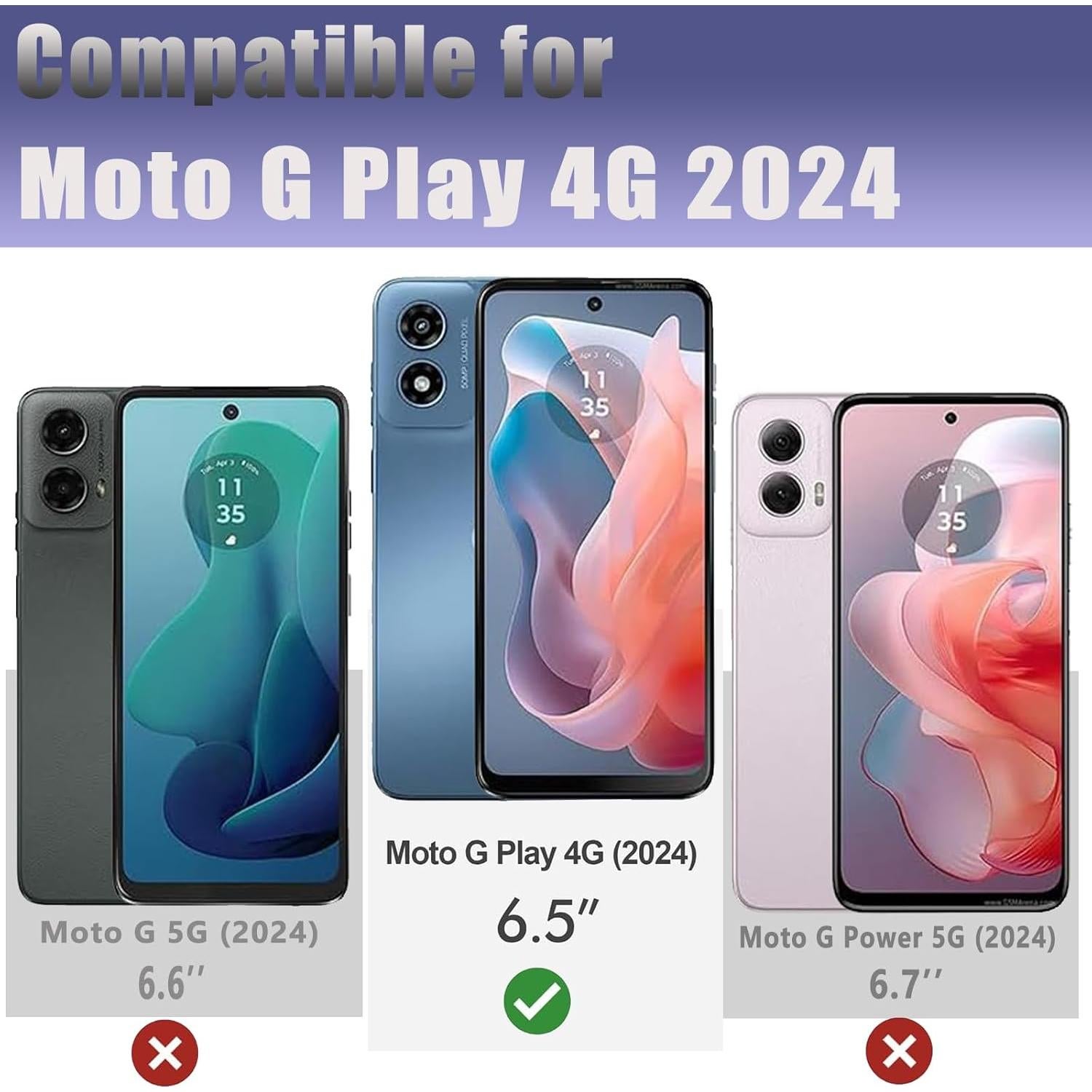 Funda Doble Capa Moto G Play 4G 2024 B-Mariposa Resistente