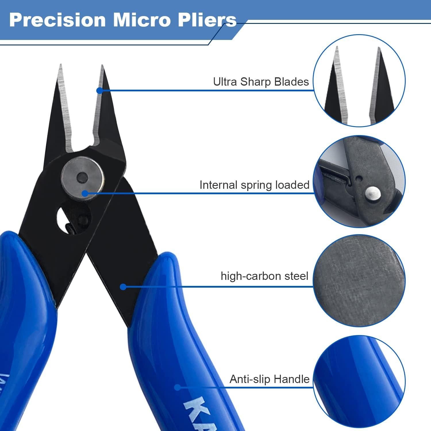 Cortadores de Alambre KAIHAO 5" (12.7 cm) 2 Pcs Azul