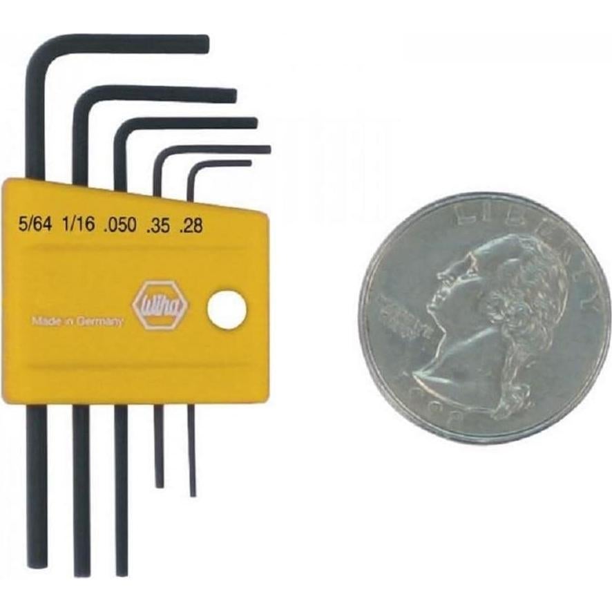 Juego de Llaves Hexagonales Cortas en L Wiha 35393 - 5 Piezas