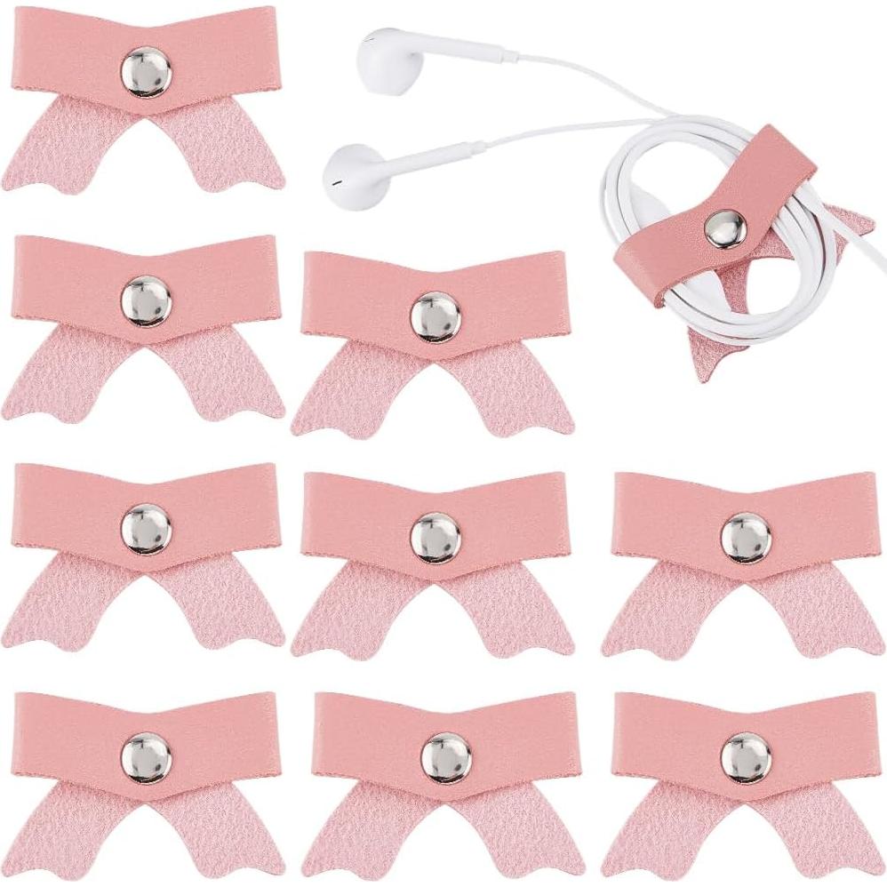 10 Pcs Clips Organizadores de Cables GORGECRAFT Rosa PU