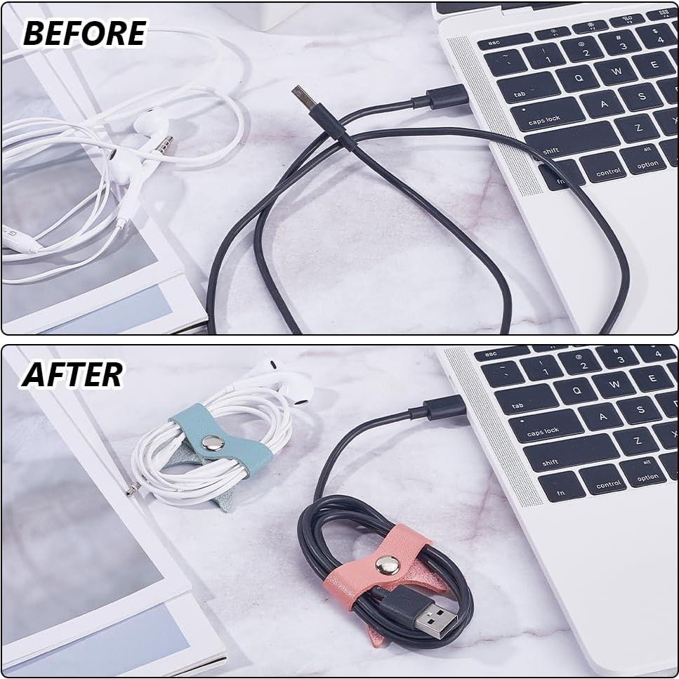 10 Pcs Clips Organizadores de Cables GORGECRAFT Rosa PU