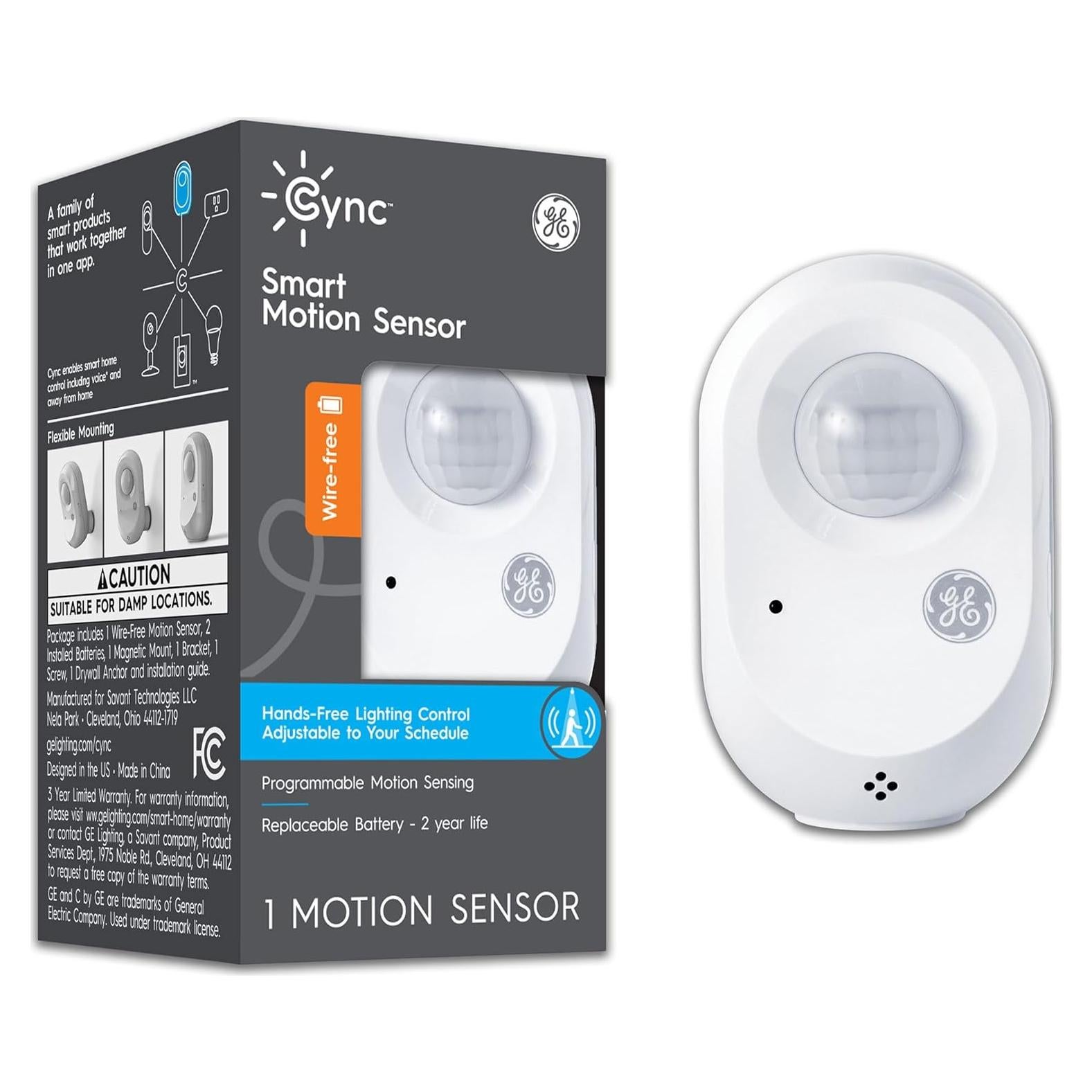 Sensor de Movimiento Inalámbrico Cync GE, Bluetooth, 6.1m