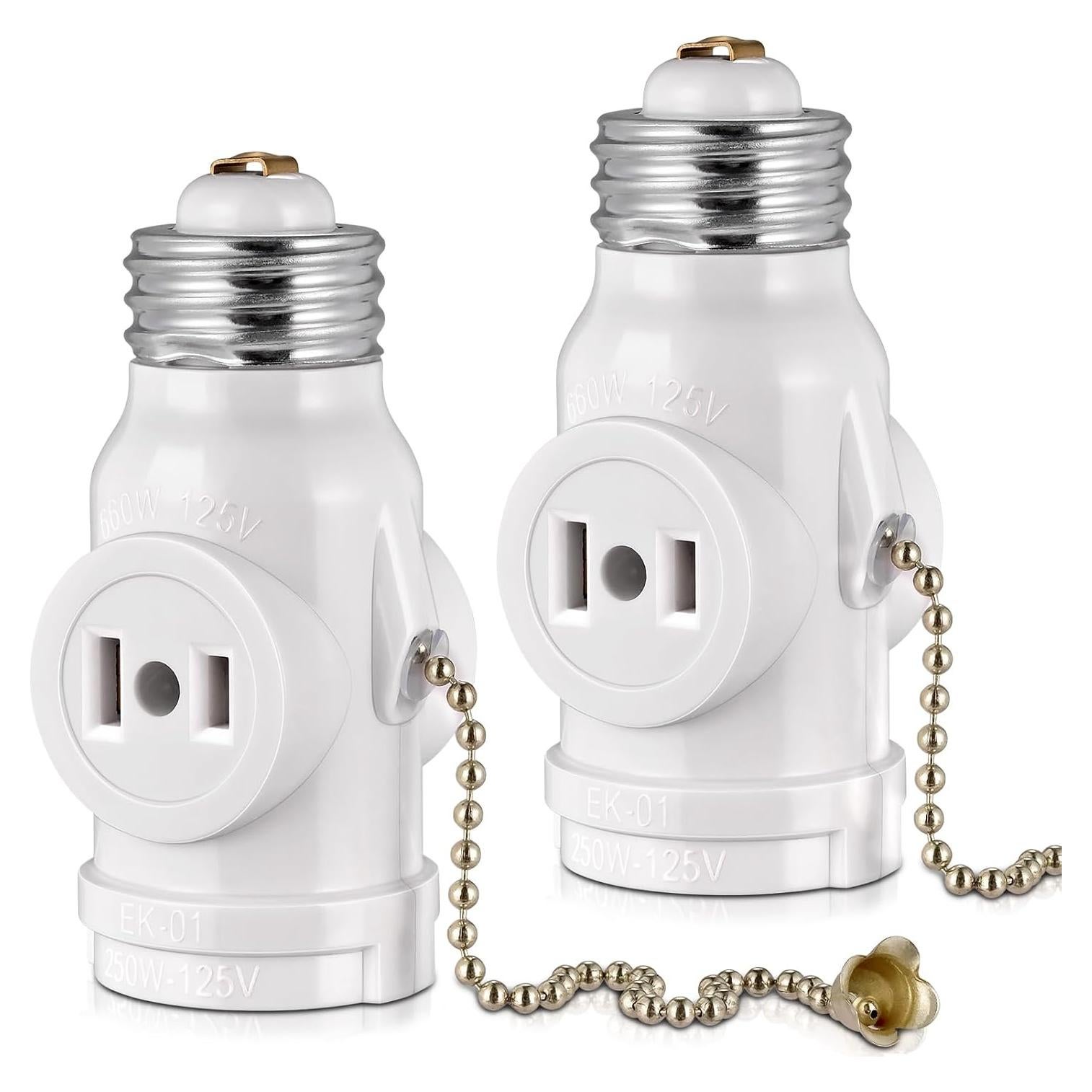 Adaptador de Socket E26 con 2 Salidas y Interruptor FineLux