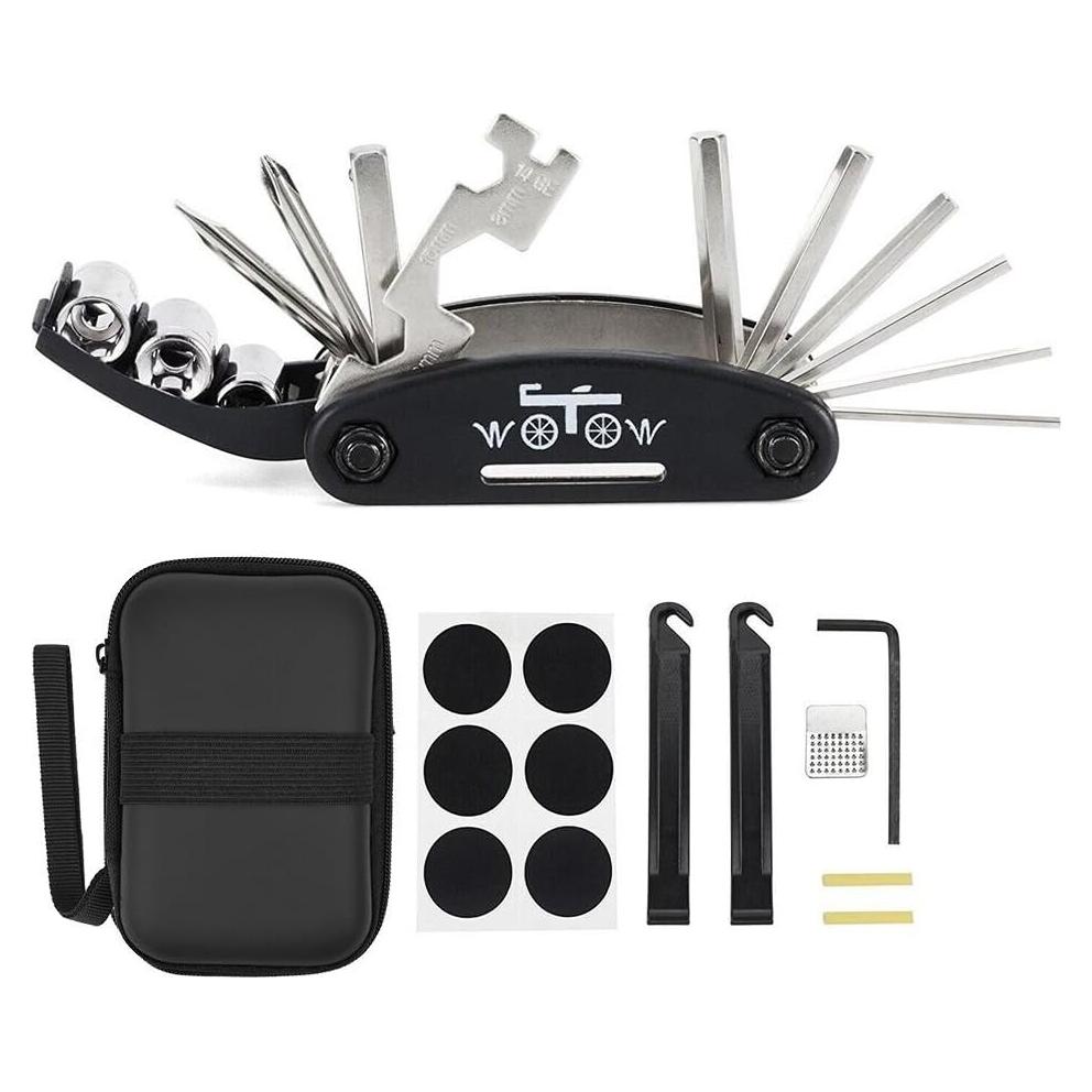Kit de Herramientas WOTOW 16 en 1 para Bicicletas - Multiherramienta Compacta