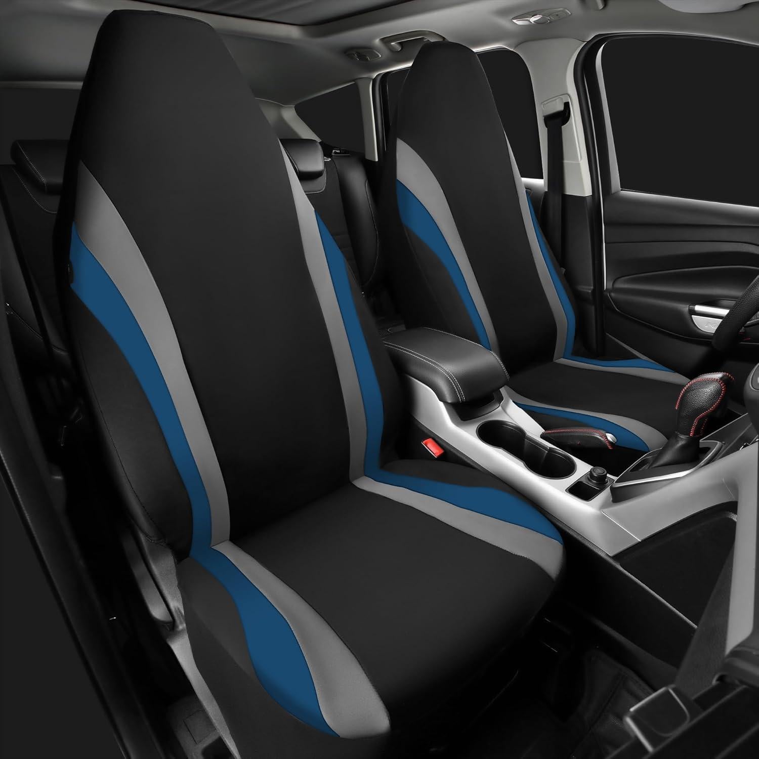 Fundas de Asiento de Coche CAR PASS Neopreno Impermeable Negro Azul