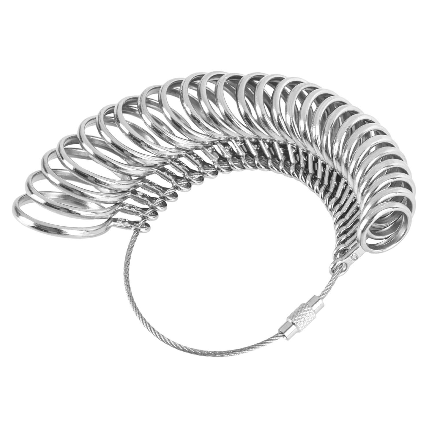Medidor de Tamaño de Anillo NuLink Acero Inoxidable 27 Pcs