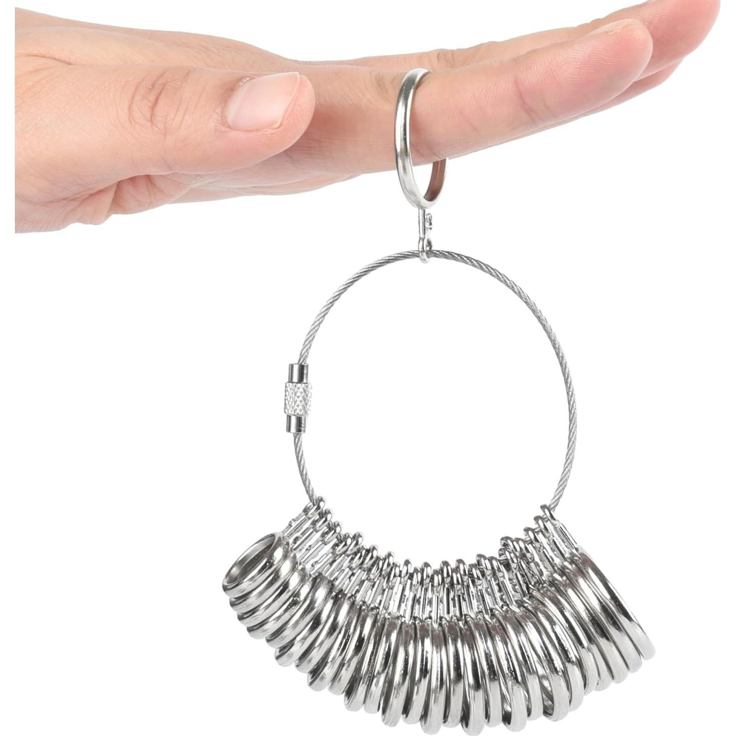 Medidor de Tamaño de Anillo NuLink Acero Inoxidable 27 Pcs