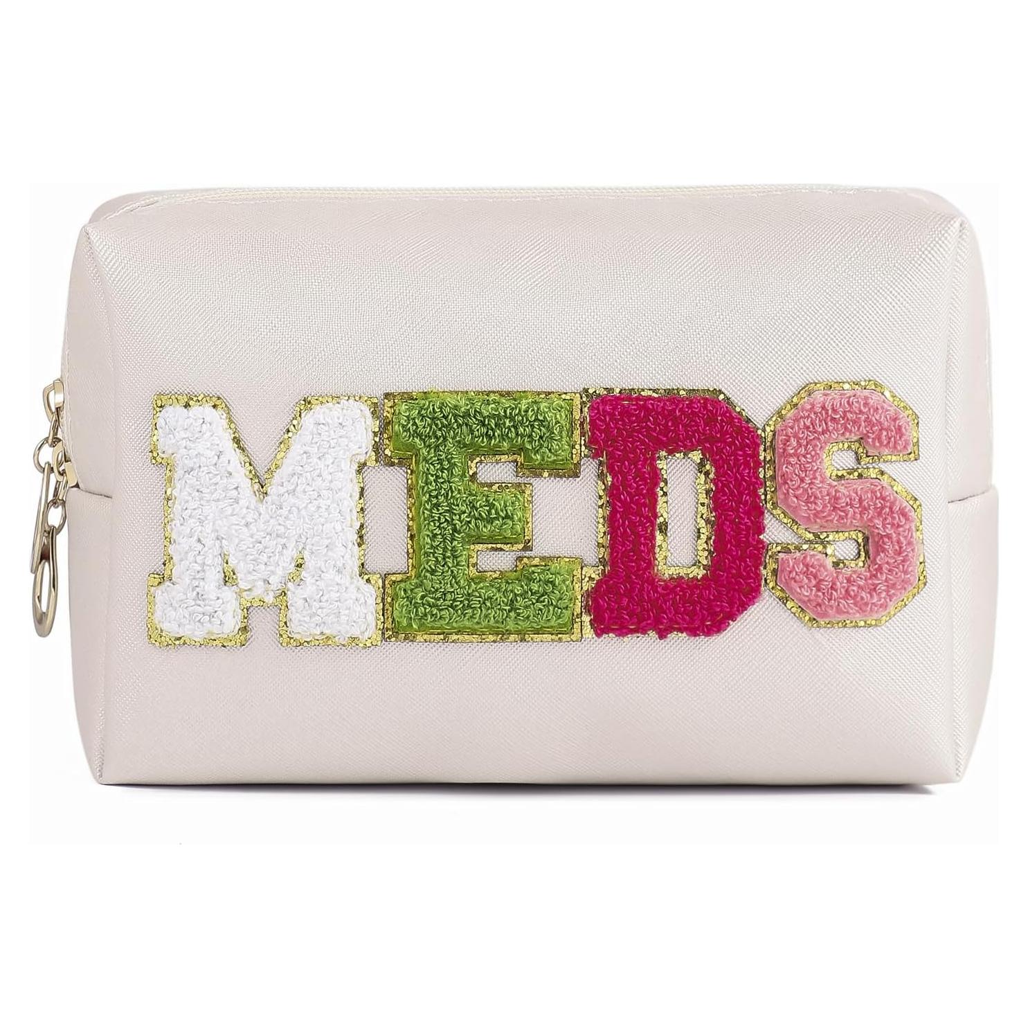 Neceser de Viaje Uekeboag Beige con Parche Chenille MEDS