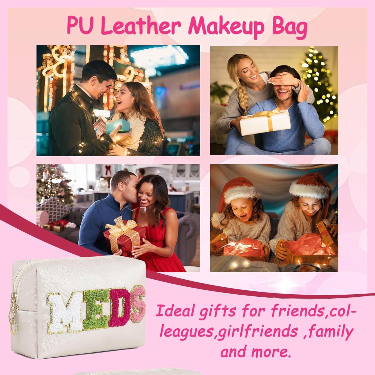 Neceser de Viaje Uekeboag Beige con Parche Chenille MEDS