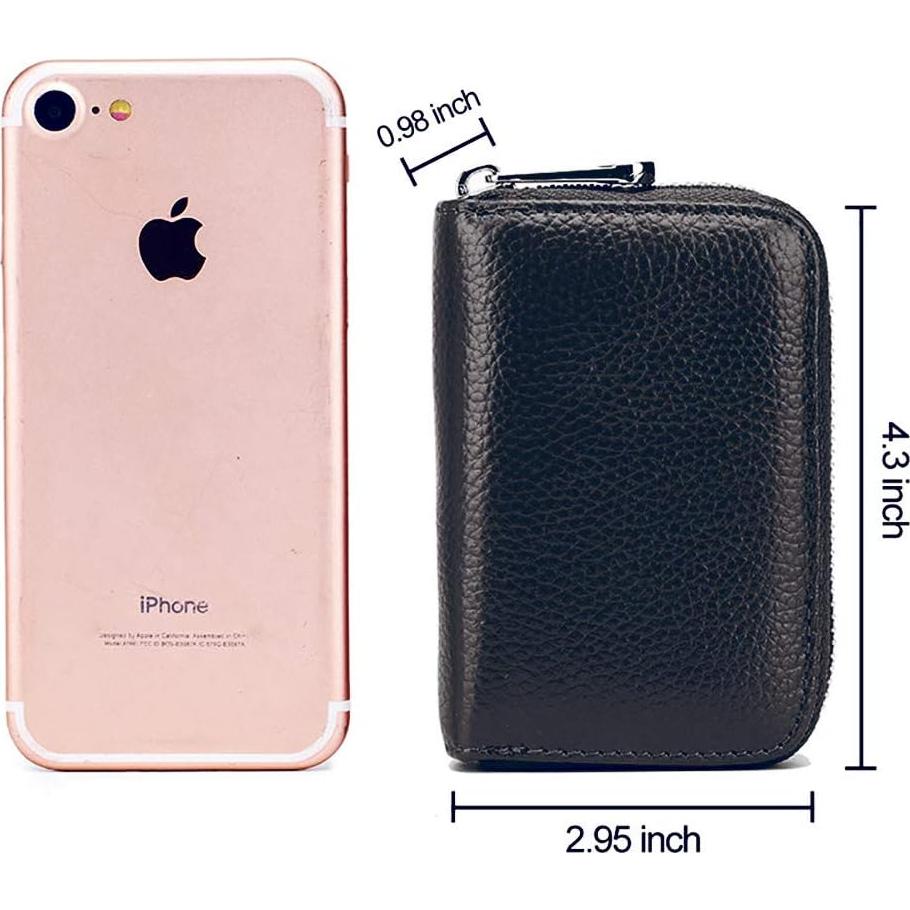 Portatarjetas RFID de Cuero Genuino EASTNIGHTS - 14 Compartimentos