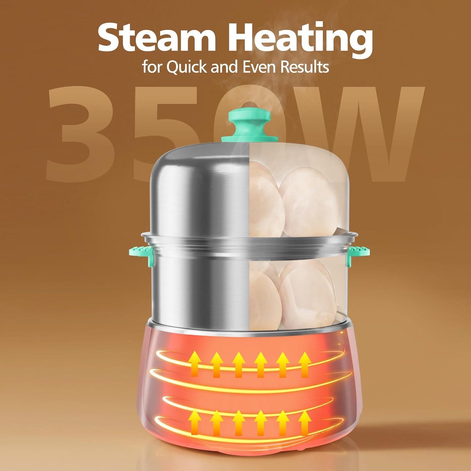 Cocinero de Huevos Duro CACHOO Aqua 14 Huevos 30 Min Temporizador