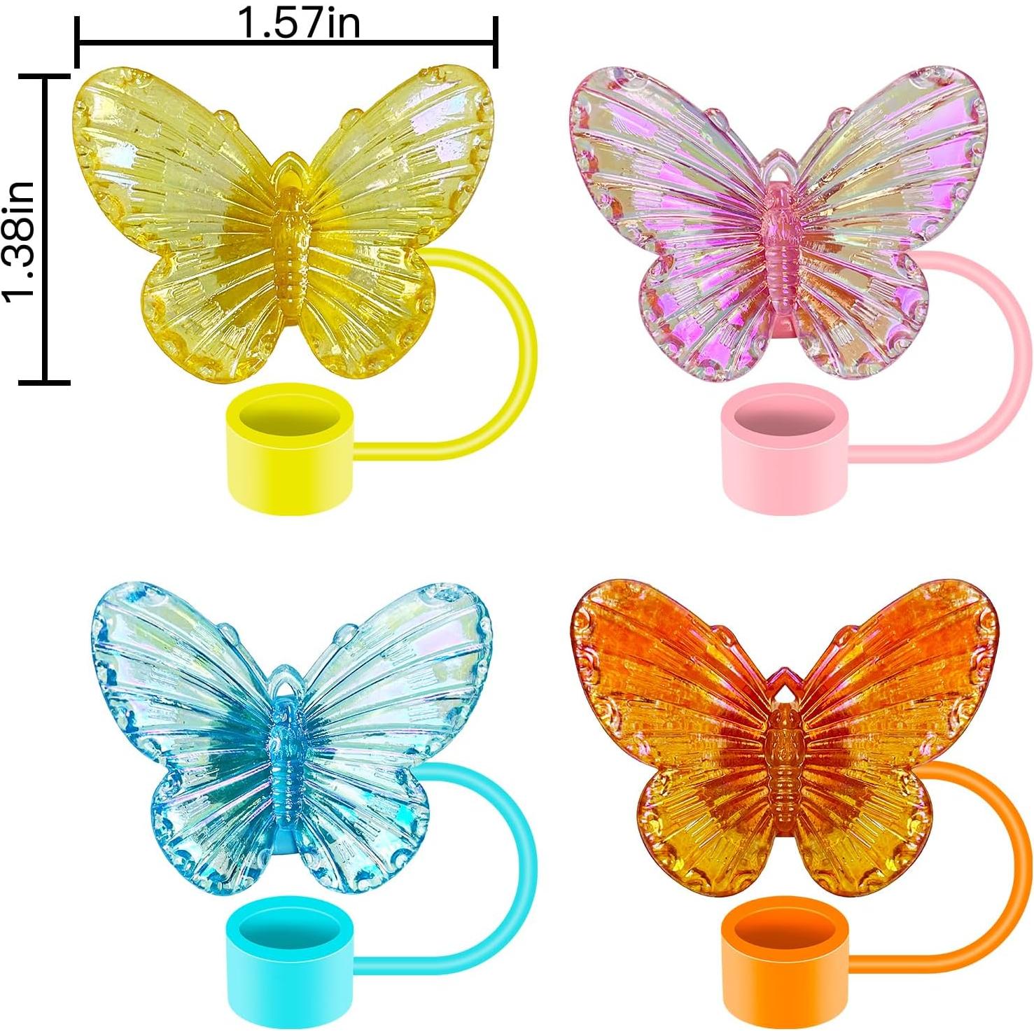 Tapa de Pajita de Silicona Mariposa Hikkcos para Botellas 30-40oz