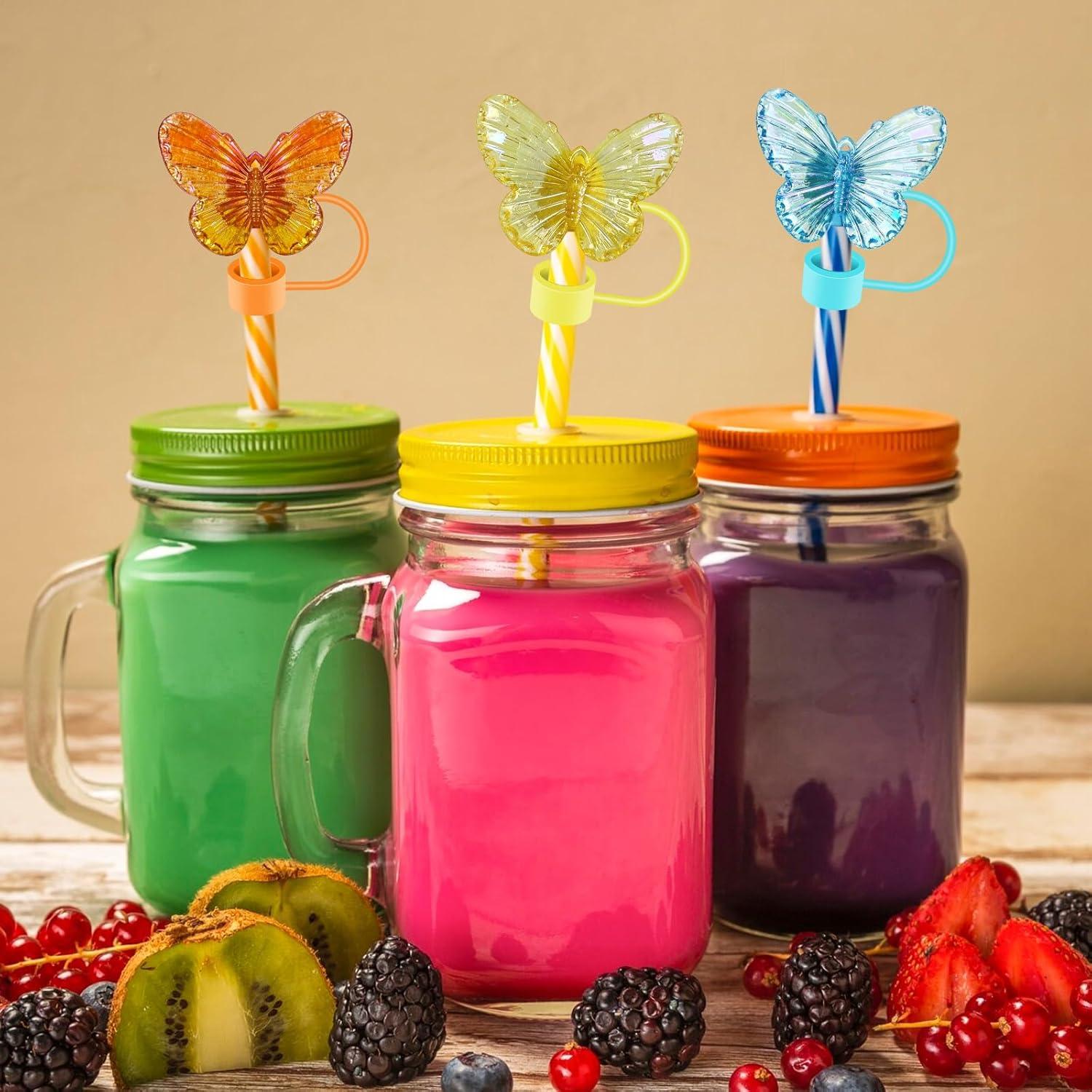 Tapa de Pajita de Silicona Mariposa Hikkcos para Botellas 30-40oz