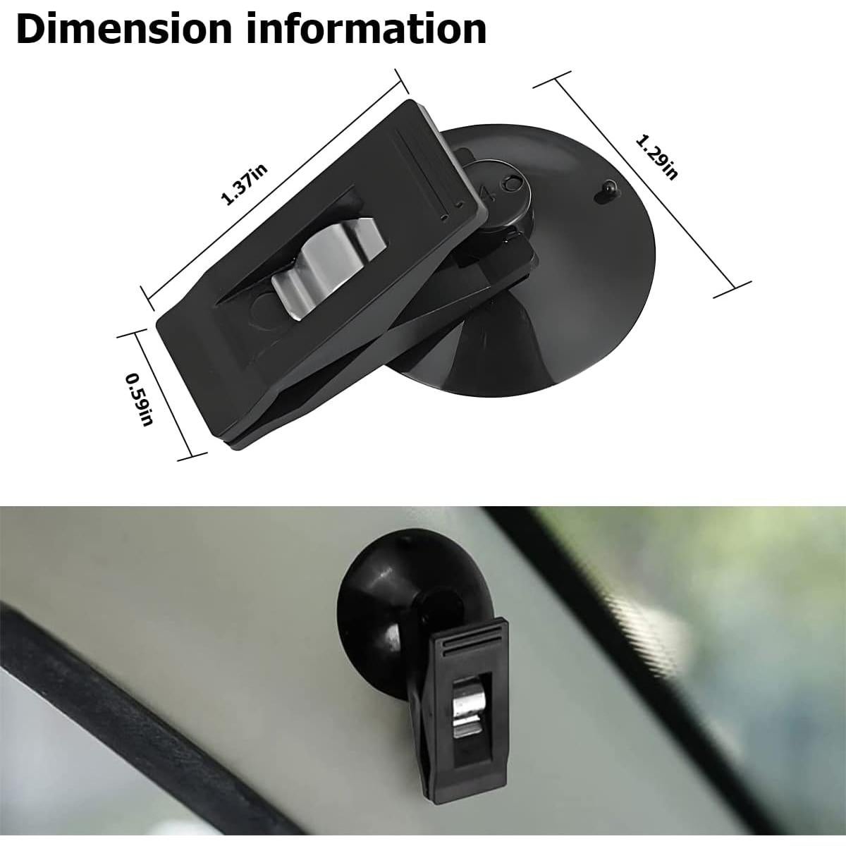 Clip de Billetes con Ventosa BELOMI 2 Pcs Negro Reutilizable