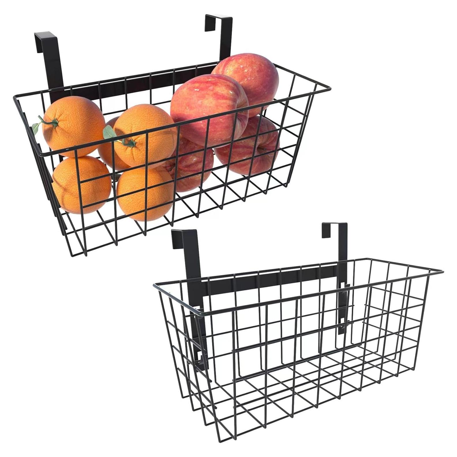 Cestas de Almacenamiento en Rejilla MaraFansie - 2 Paquetes, Negro