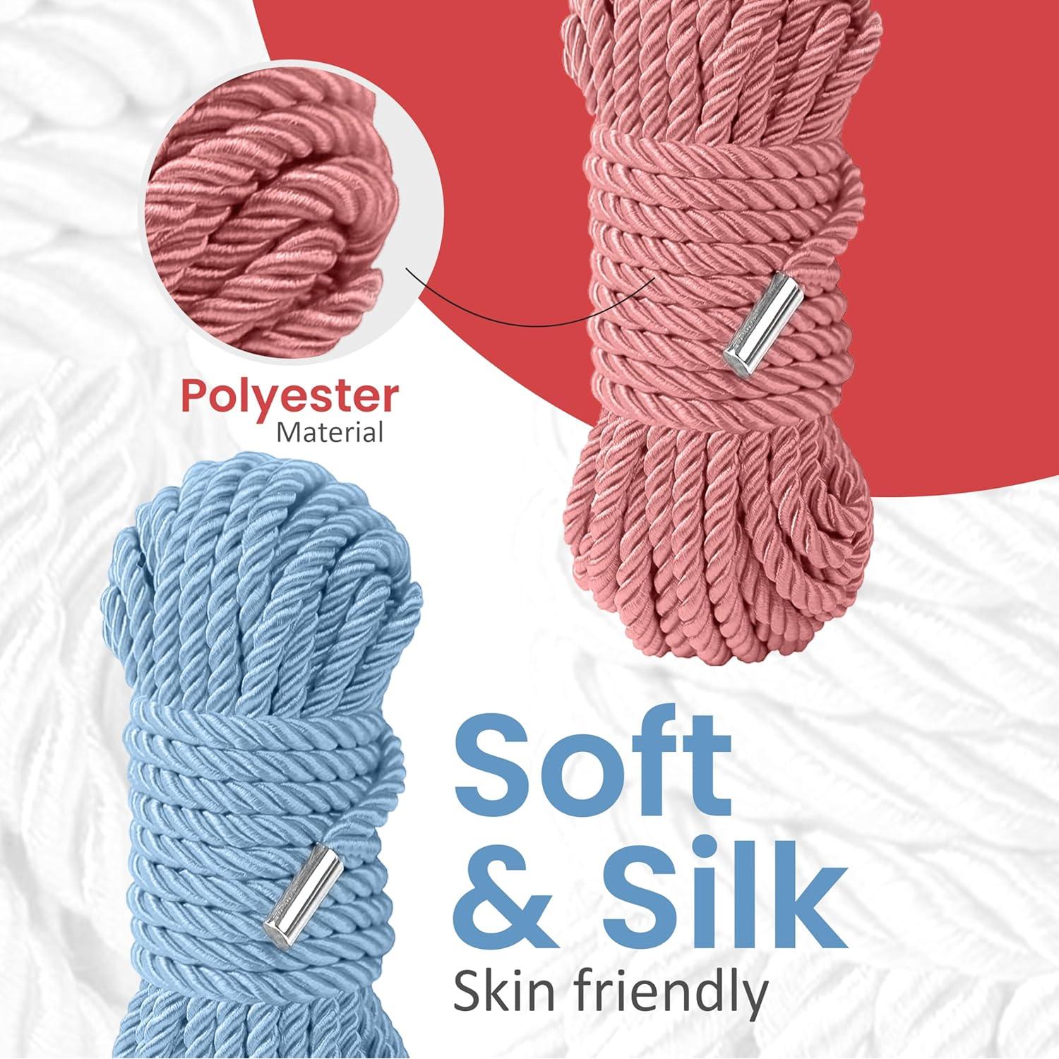 Cuerda de Nylon de Seda Suave WEGO 20m Rosa Claro Paquete de 2