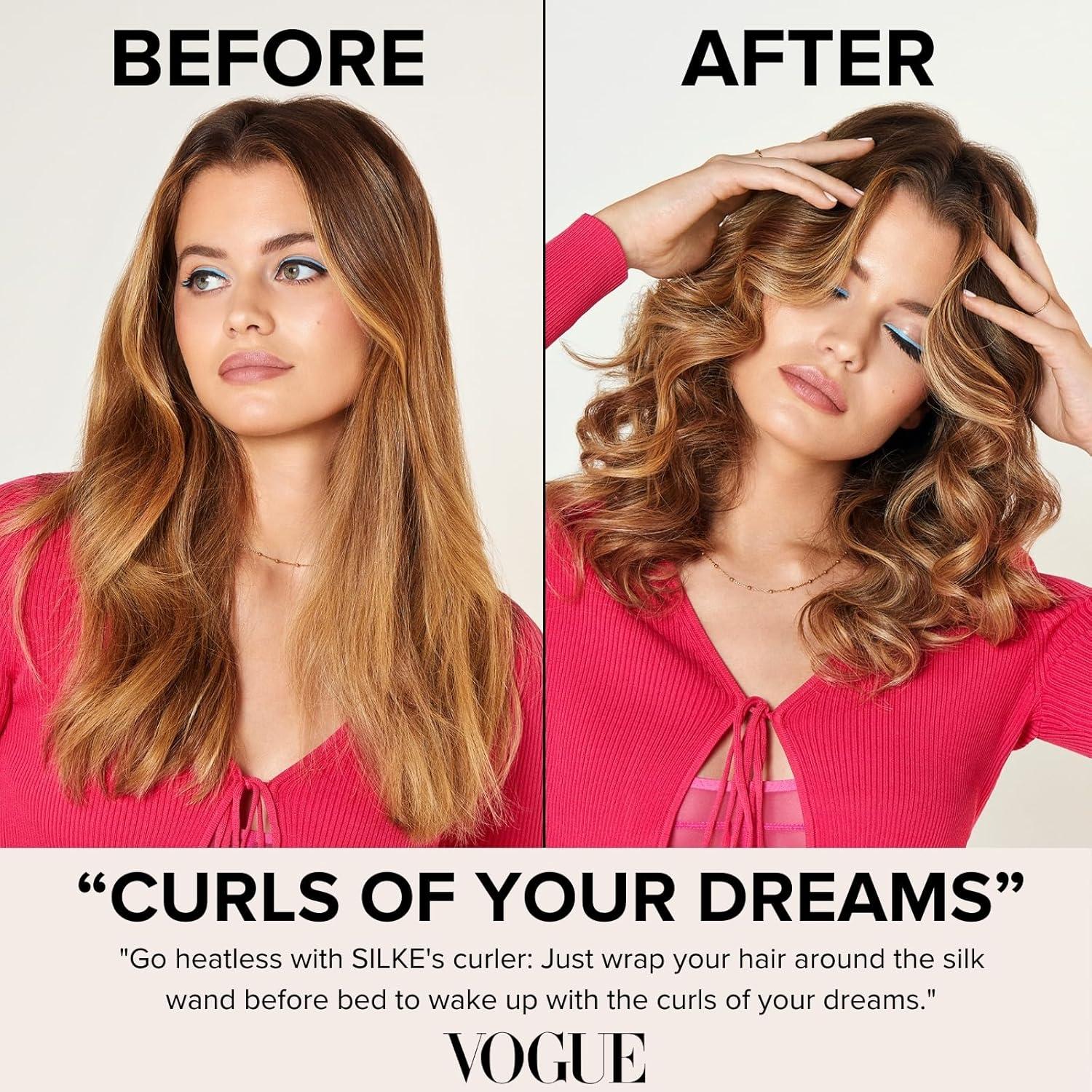 Rulos de Pelo Sin Calor SILKE - Set de Seda Negra 26x24cm