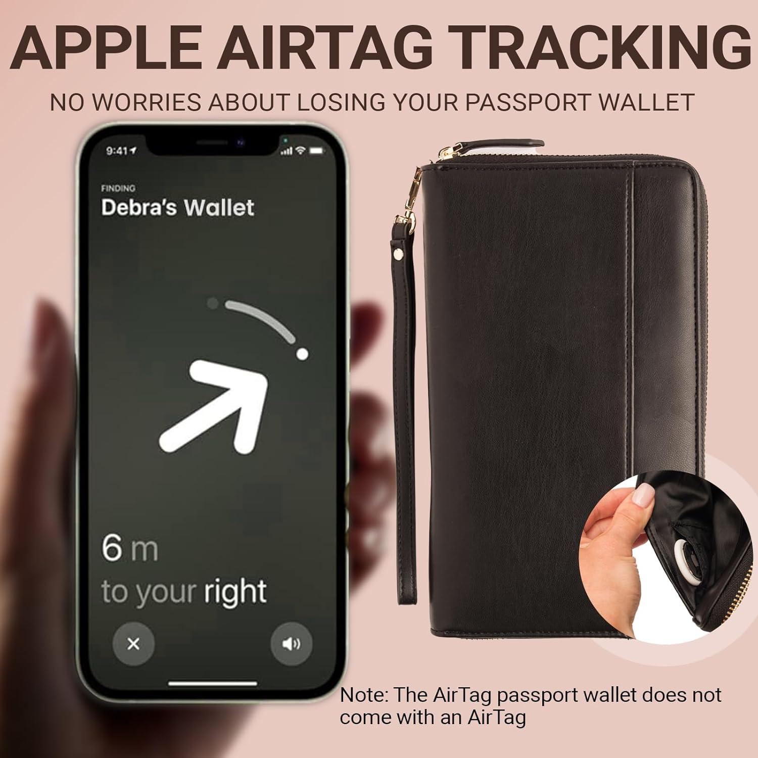 Organizador de Documentos de Viaje Apadi - Cartera Pasaporte RFID