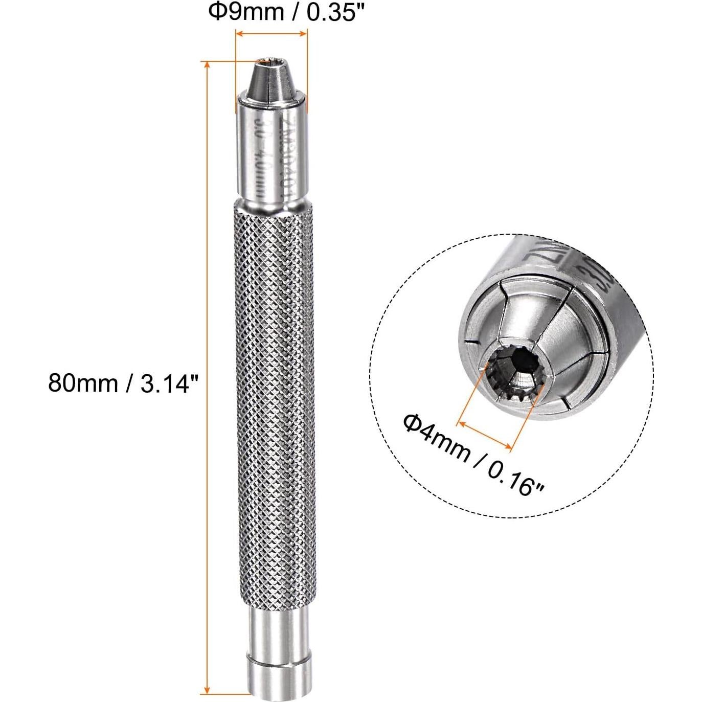 Enrollador de Corona de Reloj uxcell 4mm Acero Inoxidable