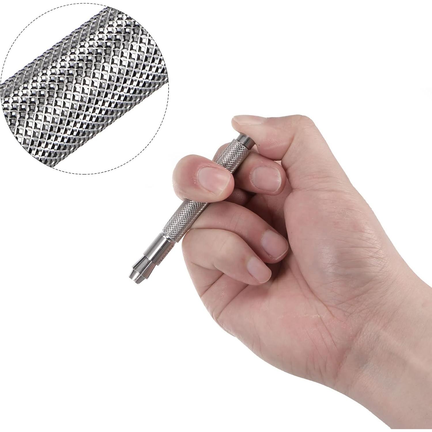 Enrollador de Corona de Reloj uxcell 4mm Acero Inoxidable