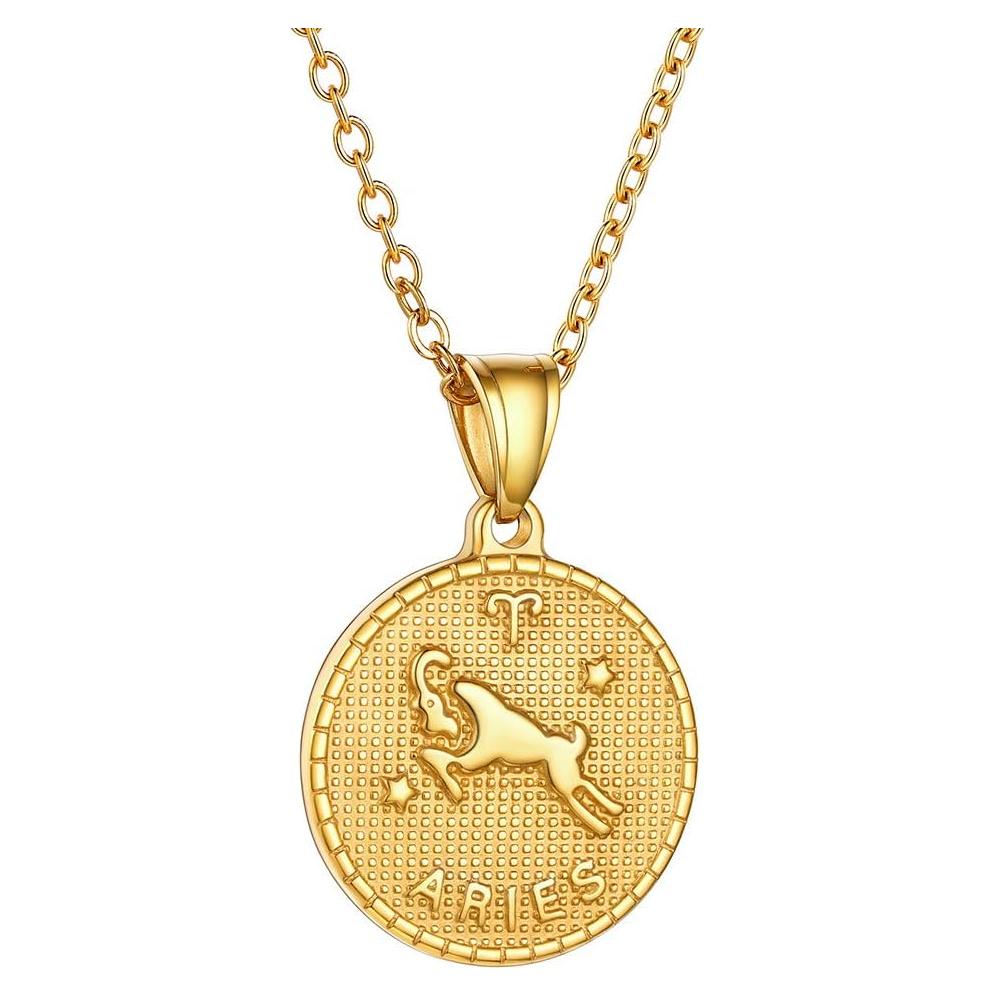 Collar Zodiacal de Oro GoldChic Aries 25mm Ajustable 50.8cm