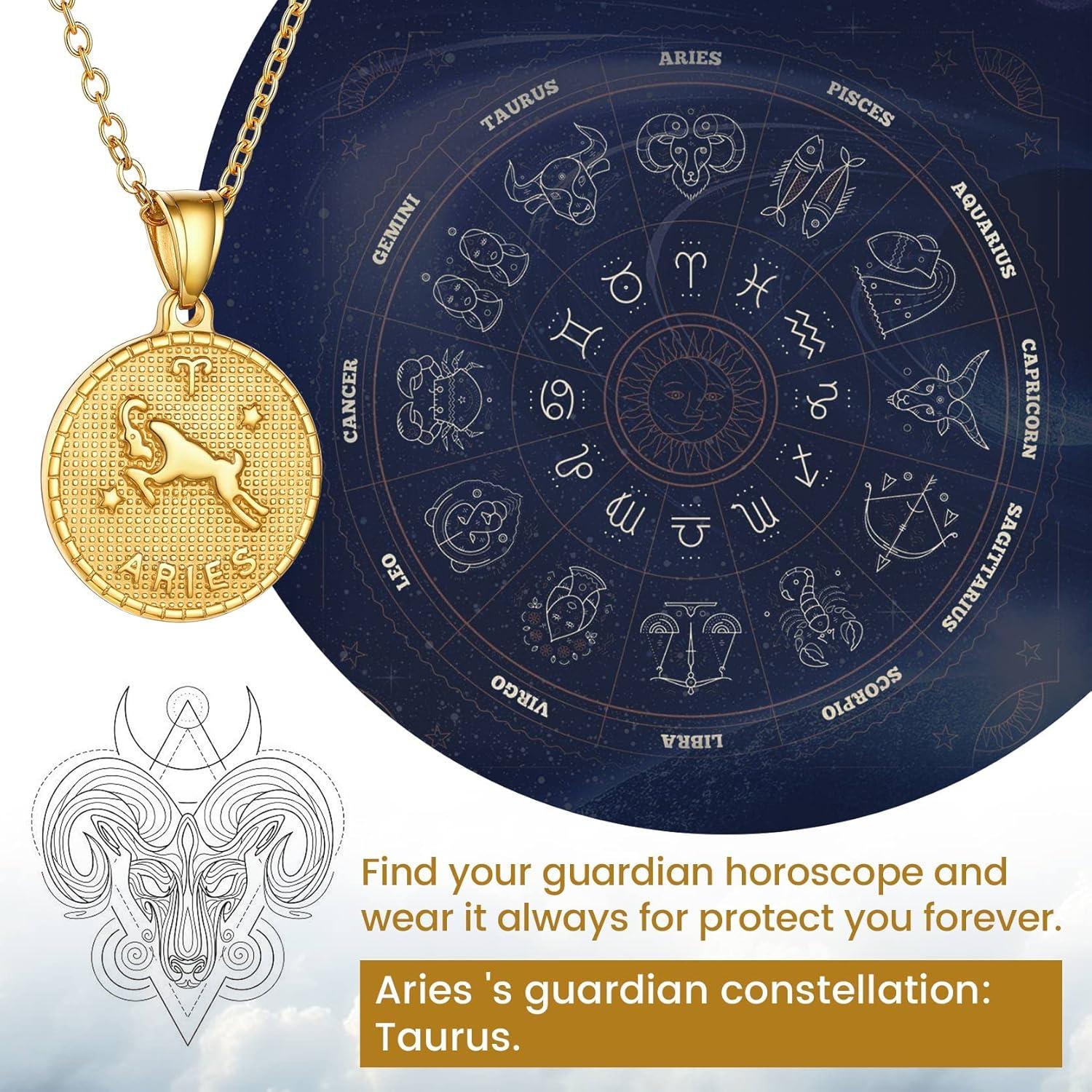 Collar Zodiacal de Oro GoldChic Aries 25mm Ajustable 50.8cm