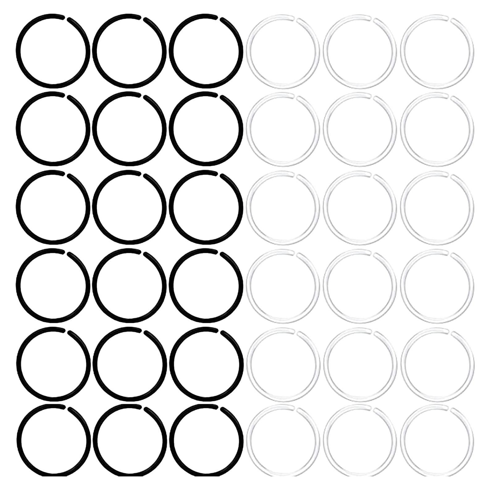 60 Anillos Antialérgicos 20G Qualima para Orejas y Nariz