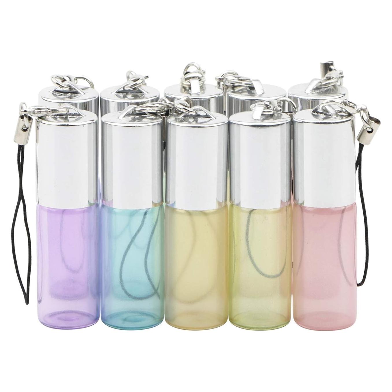 Juego de 10 Botellas de Vidrio Roll-on 5ml Newzoll para Aceites