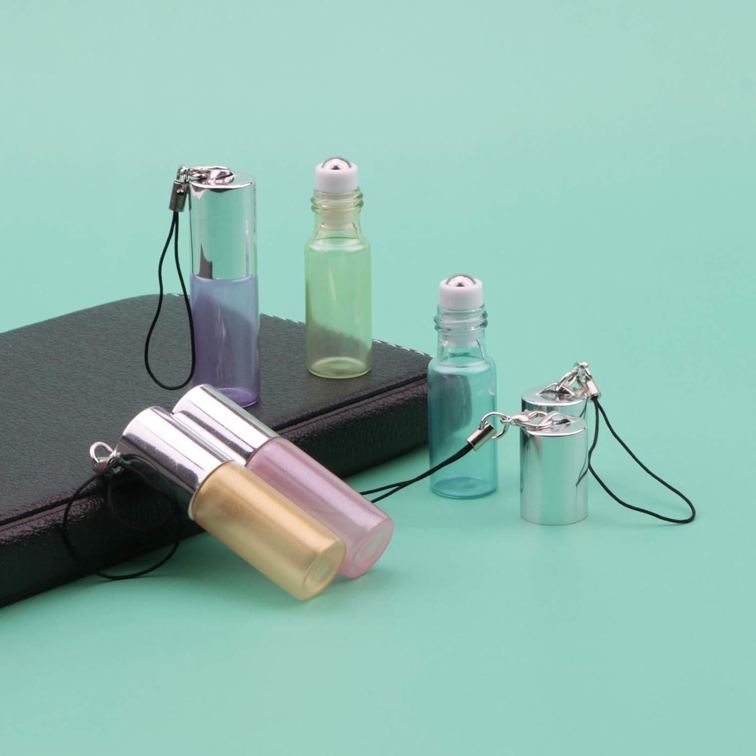 Juego de 10 Botellas de Vidrio Roll-on 5ml Newzoll para Aceites