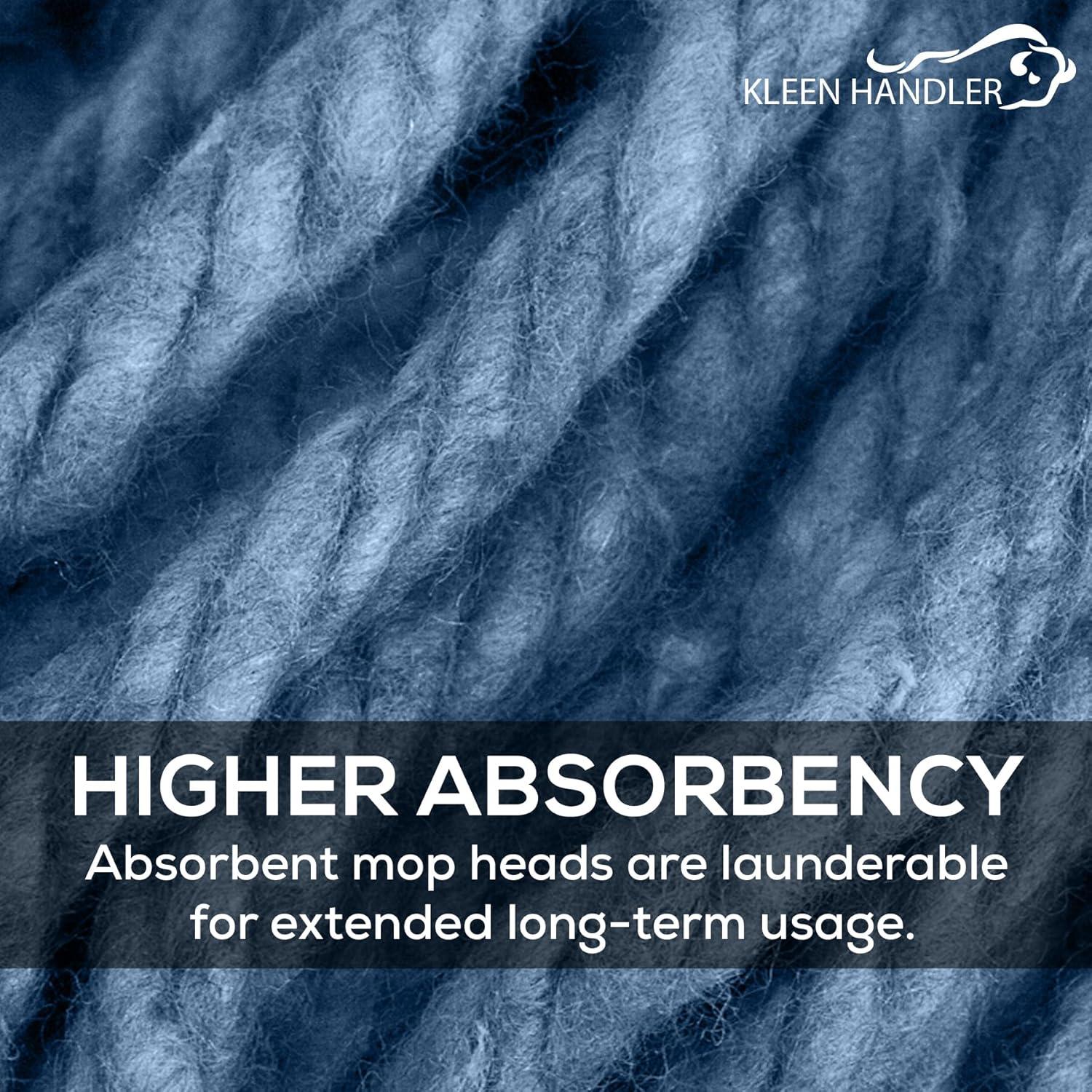 Cabeza de Mopa KLEEN HANDLER Heavy Duty Algodón Azul 453.6g