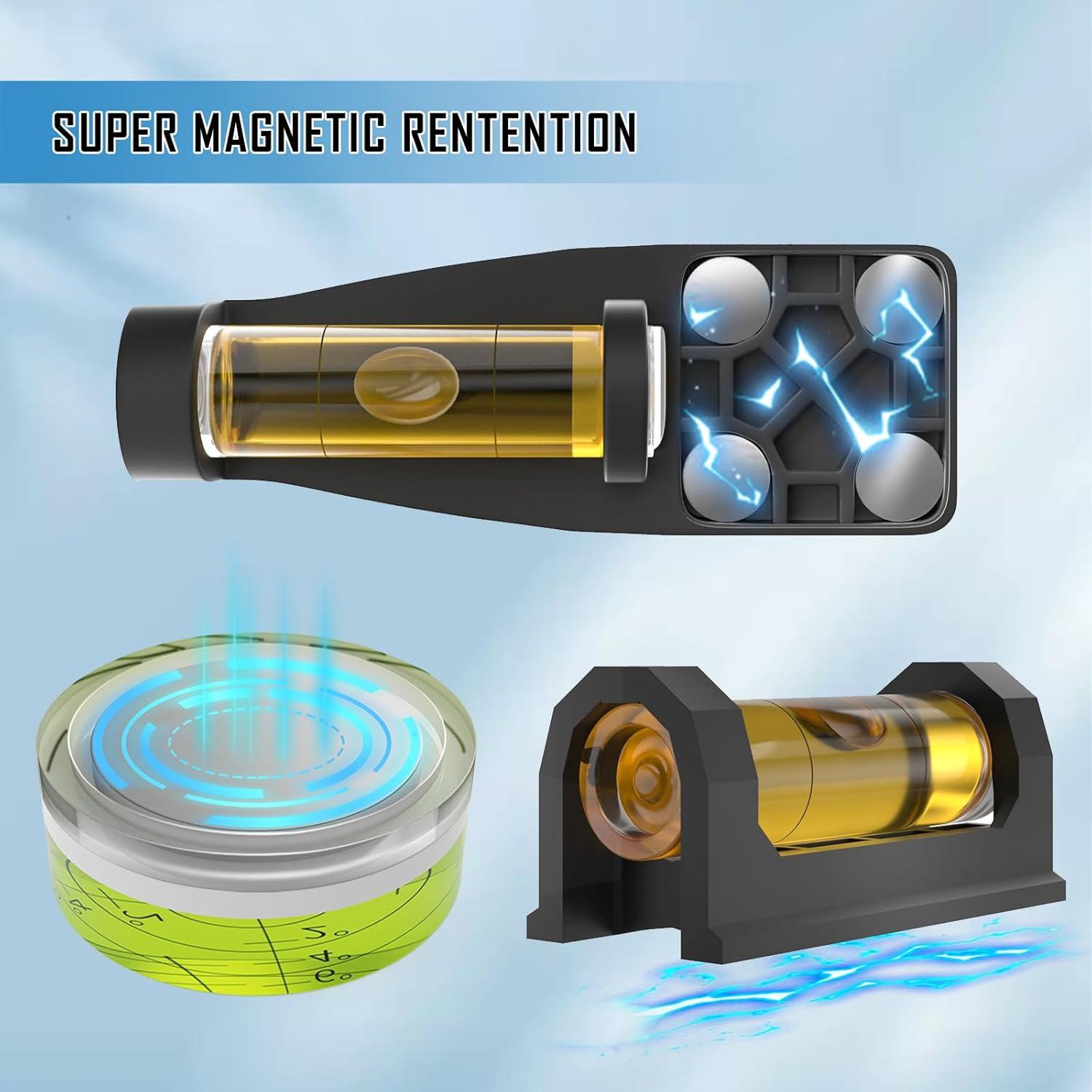 Professional Magnetic Scope Leveling Kit Scope Bubble Level Tool Scope Mounting Kit, 3 Pieces (Brown)